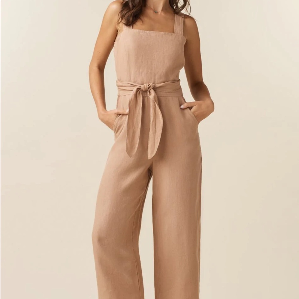 Vetta Linen Two Piece Apron Jumpsuit